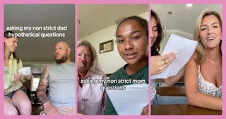 Teens are asking their non-strict parents hypothetical questions on TikTok, and their answers are ac...