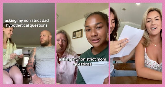 Teens are asking their non-strict parents hypothetical questions on TikTok, and their answers are ac...