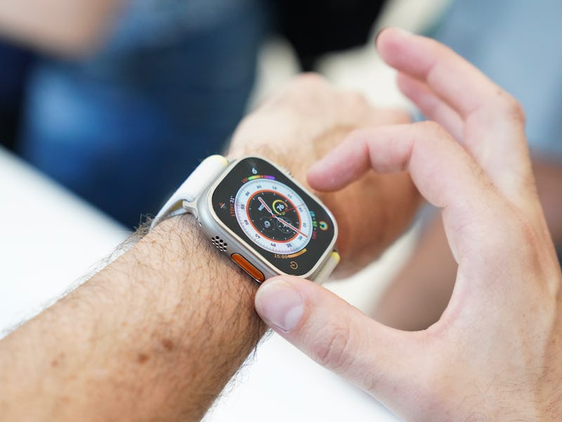 The Apple Watch Ultra on Inverse Editor Raymond Wong's wrist