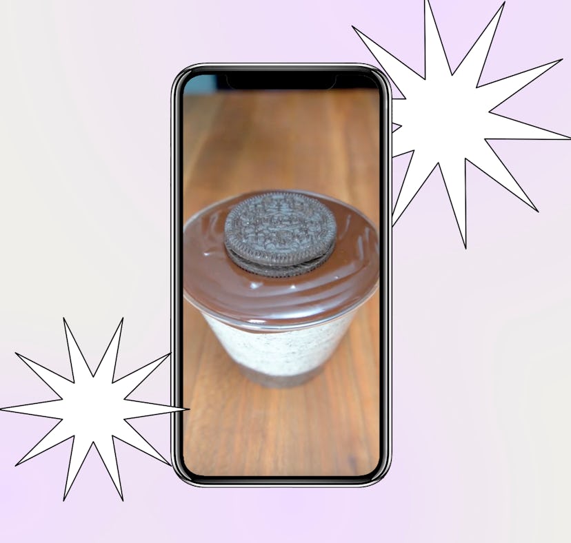 A TikToker shares his recipe using Oreos on TikTok to make a cream cup.