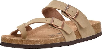 CUSHIONAIRE Luna Cork Footbed Sandal With + Comfort