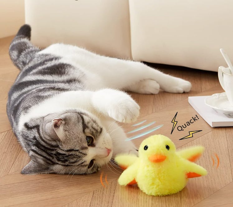 Potaroma Rechargeable Flapping Duck Cat Toy