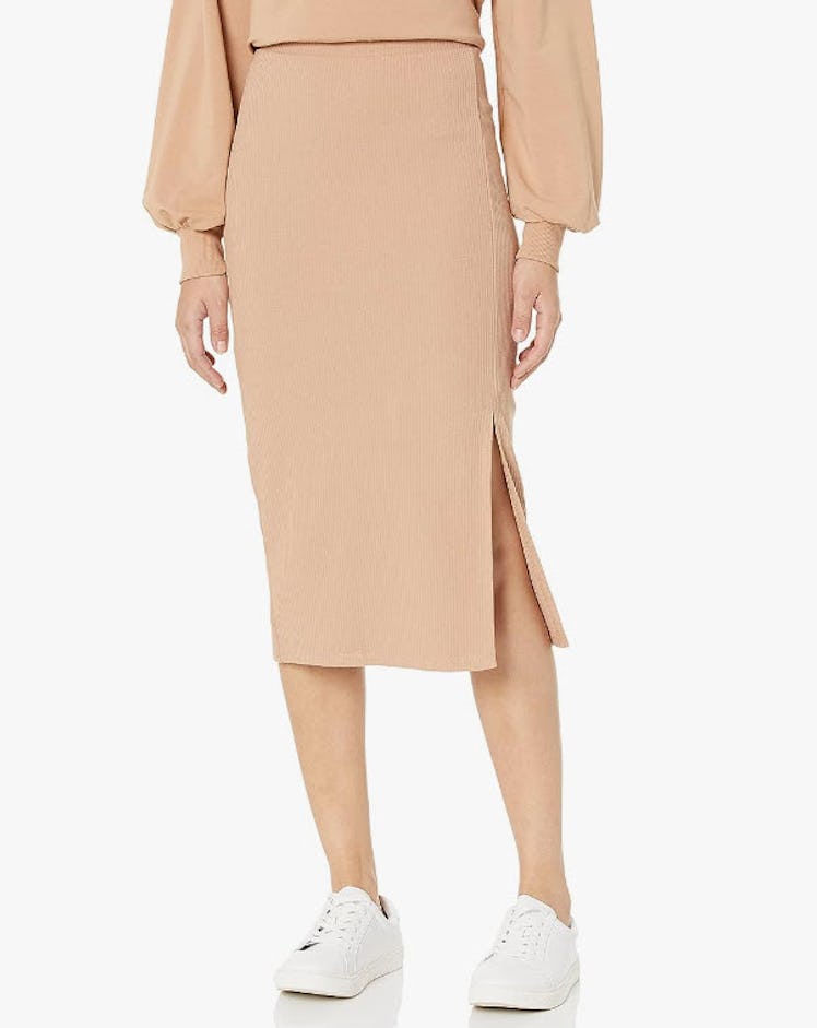 The Drop Veronique High-Waist Slit Skirt