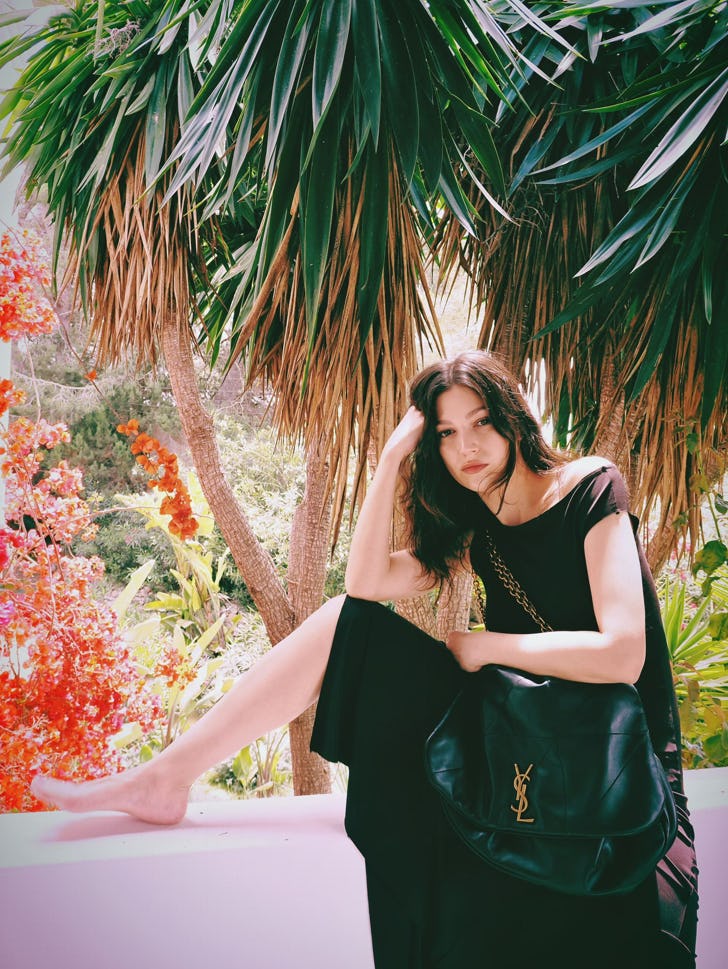 Spanish actor Úrsula Corberó carries the Saint Laurent 4.3 bag.