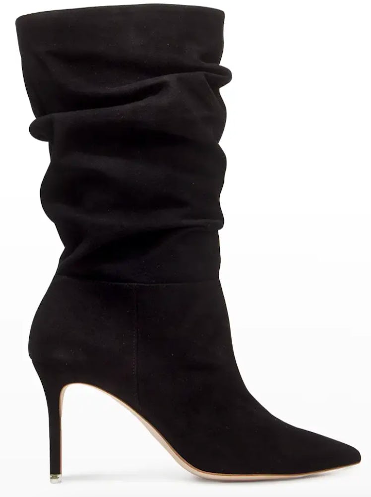 Black Suede Studio Slouchy Boots