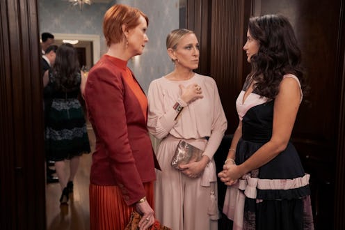 Cynthia Nixon, Sarah Jessica Parker, Kristin Davis as Miranda, Carrie, and Charlotte, in 'And Just L...