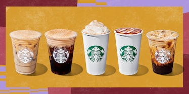 Starbucks 2023 fall menu includes the new Iced Pumpkin Cream Chai Latte, Iced Apple Crisp Oatmilk Sh...