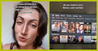 TikToker Lorraine Fisher explains Kanopy, a free streaming service available if you have a library c...