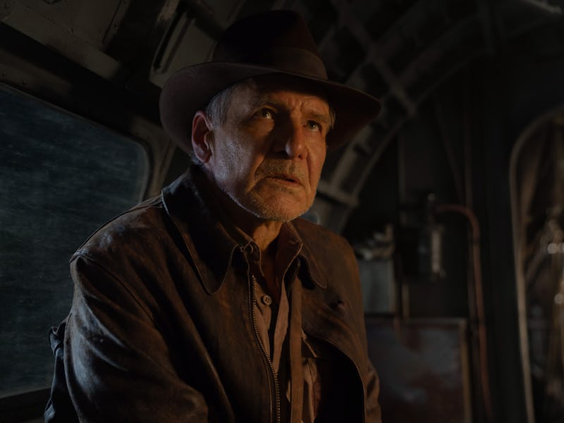 Harrison Ford sits in a plane in 'Indiana Jones and the Dial of Destiny'