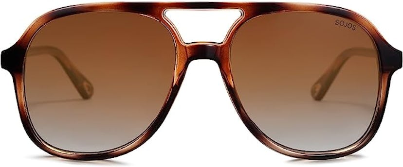 SOJOS Retro Square Polarized Aviator Sunglasses