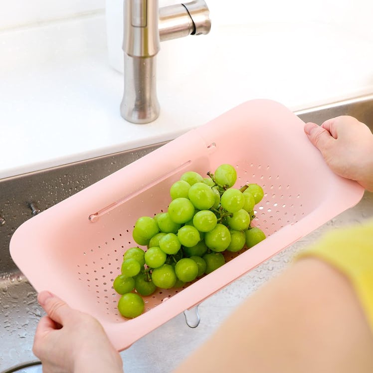 BLUE GINKGO Over the Sink Colander