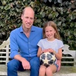 Prince William and Princess Charlotte cheer on England's Lionesses ahead of the 2023 FIFA Women's Wo...