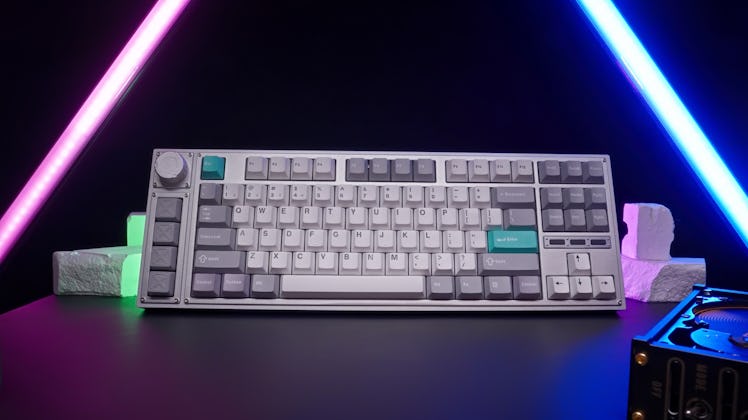 The silver Lemokey L3 gaming mechanical keyboard looks pretty hot
