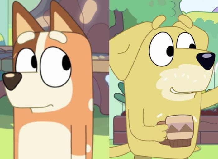 Chilli and Pat from 'Bluey.'