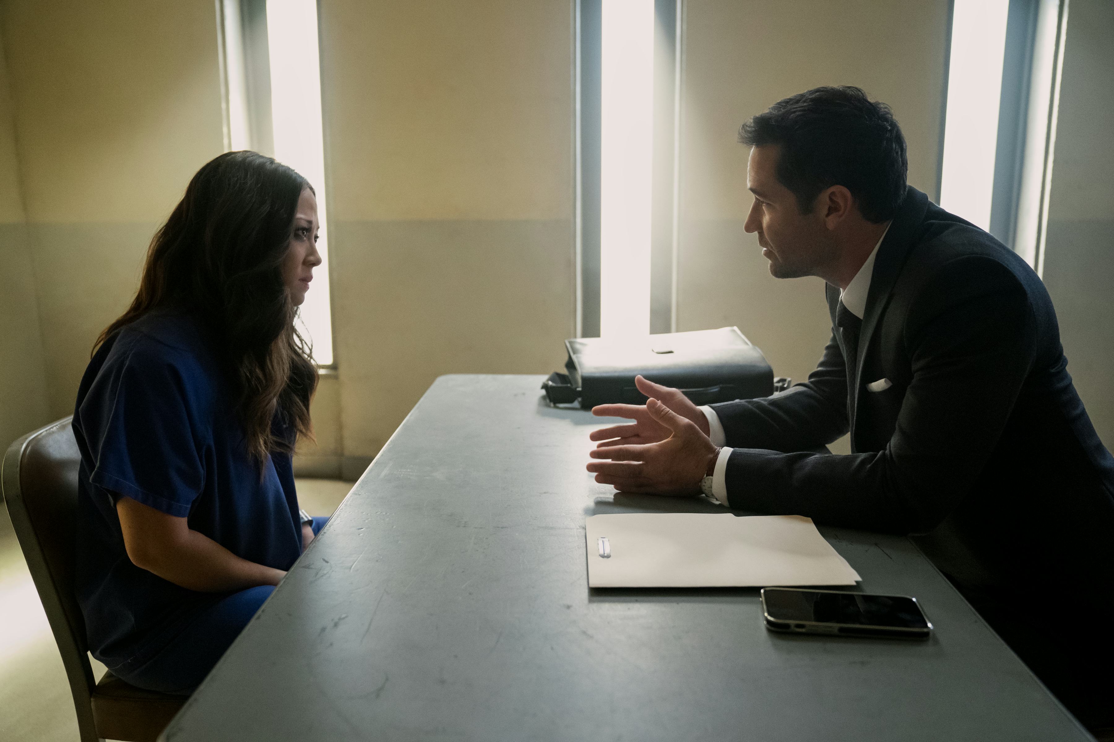 Fiona Rene as Glory Days, Manuel Garcia-Rulfo as Mickey Haller in &lsquo;The Lincoln Lawyer&rsquo; Season 2, via&hellip;