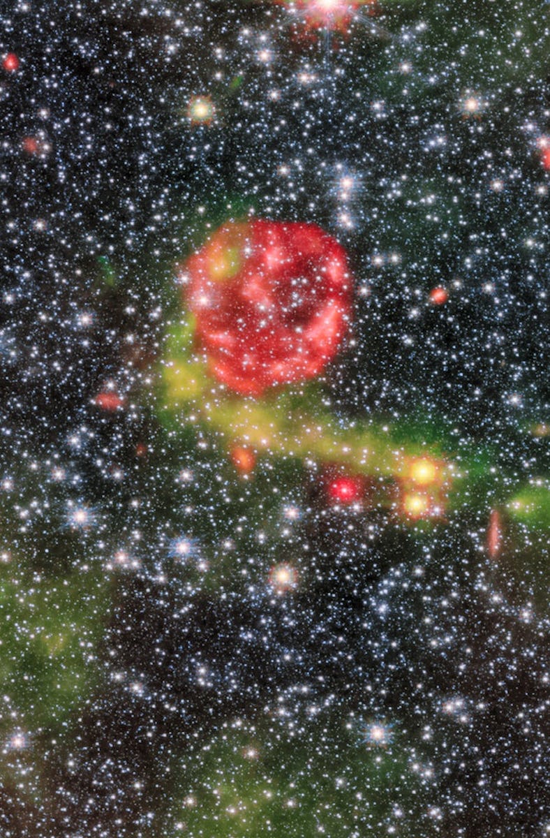 image excerpt of bigger webb image of galaxy 6822