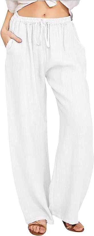CHARTOU Drawstring Linen Pants