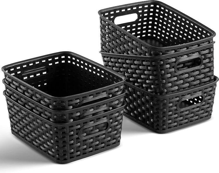 Seseno Plastic Storage Baskets (6-Pack)