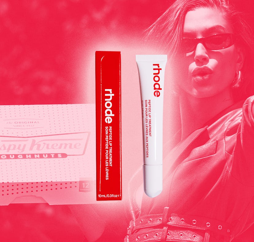 An editor tries the rhode strawberry glaze peptide lip treatment flavor to see how long lasting and ...