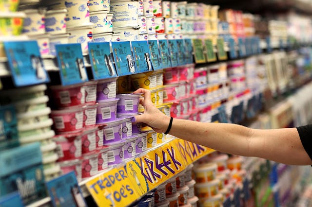 A woman shops at Trader Joe's