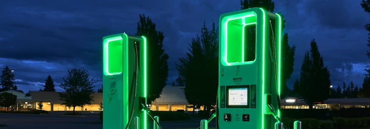 Electrify America EV charging station.