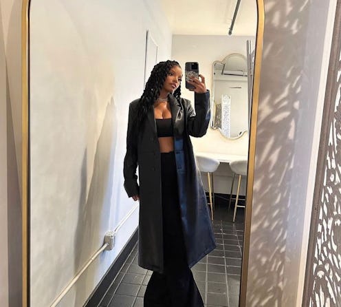 Halle Bailey wore jumbo twists on Instagram, and seemed to subtly address rumors that she's pregnant...