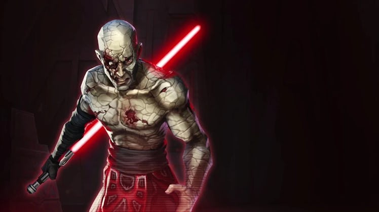 Darth Sion also appeared in the 2015 mobile game Star Wars: Galaxy of Heroes.