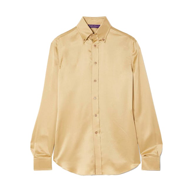 Ralph Lauren Cameron Silk-Satin Shirt
