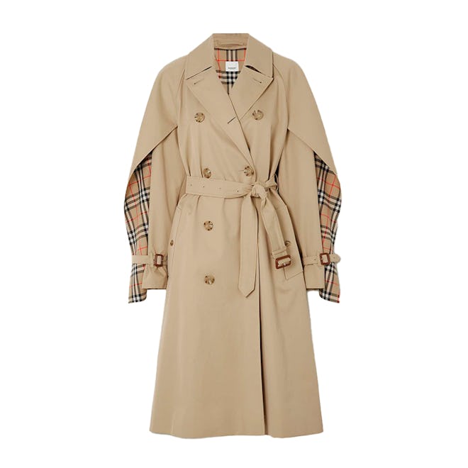 Burberry Belted Layered Double-Breasted Cotton-Gabardine Trench Coat