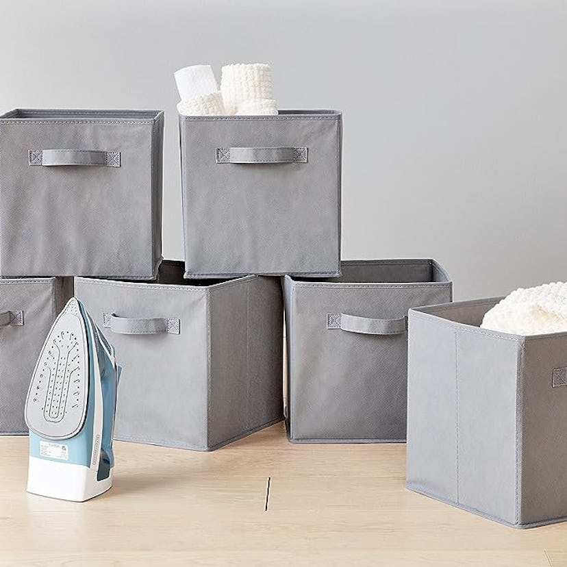 Amazon Basics Collapsible Fabric Storage Cubes (Set of 6)