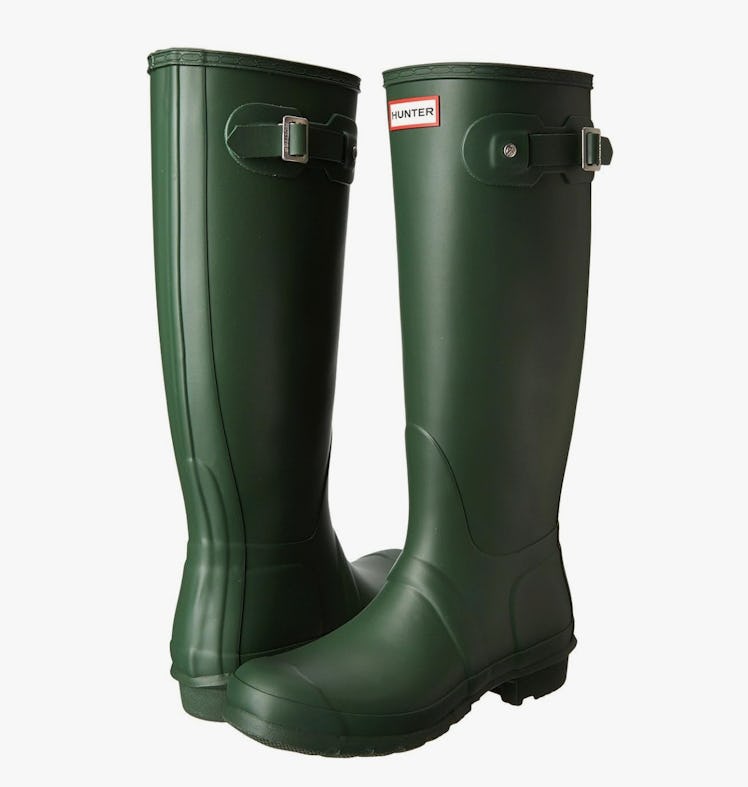 green tall boots