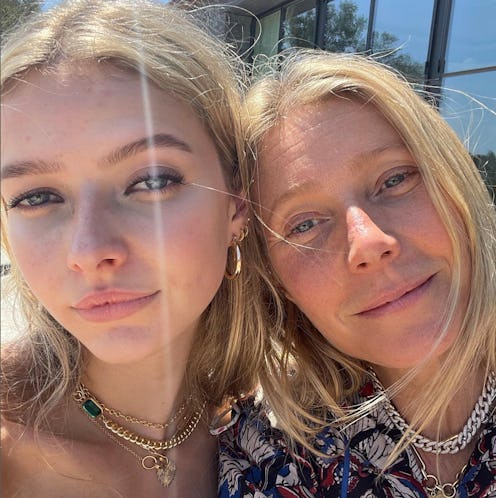Gwyneth Paltrow and apple martin selfie