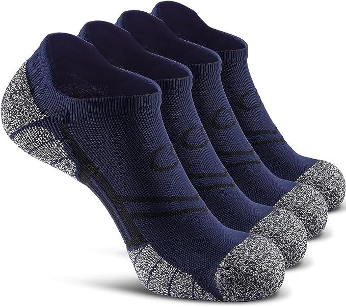 CWVLC No Show Sports Compression Socks (4 Pairs)