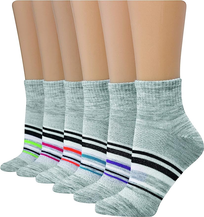 Hanes Lightweight Breathable Ventilation Ankle Socks (6-Pairs)