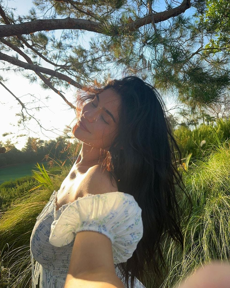 Kylie Jenner embraced the cottagecore aesthetic while vacationing in Italy.