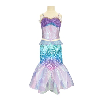 Disney Little Mermaid Ariel Two Piece Mermaid Deluxe Multicolored Fashion Dress 