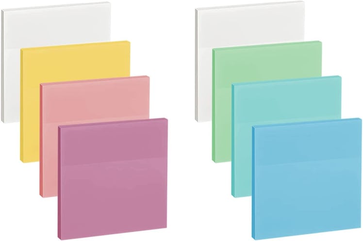 ENLUOM Colored Transparent Sticky Notes (400 Sheets)