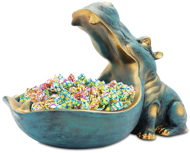  aboxoo Hippo Statue Candy Dish