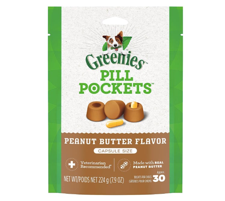 GREENIES PILL POCKETS Natural Soft Dog Treats with Real Peanut Butter