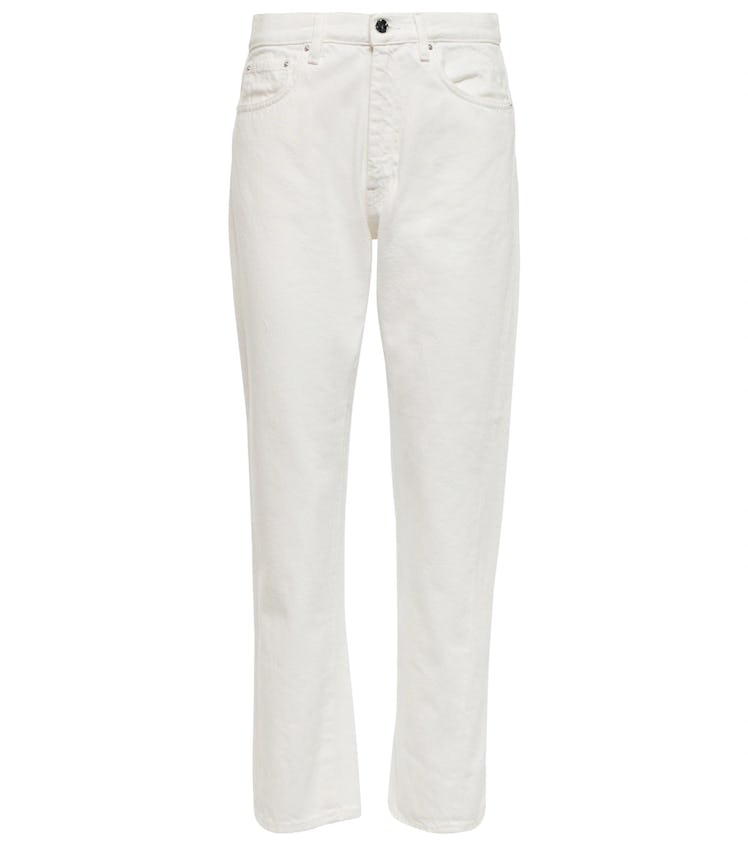 High-Rise Straight Cropped Jeans
