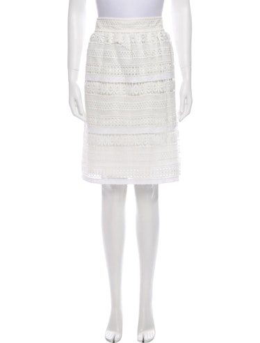 Lace Pattern Knee-Length Skirt w/ Tags