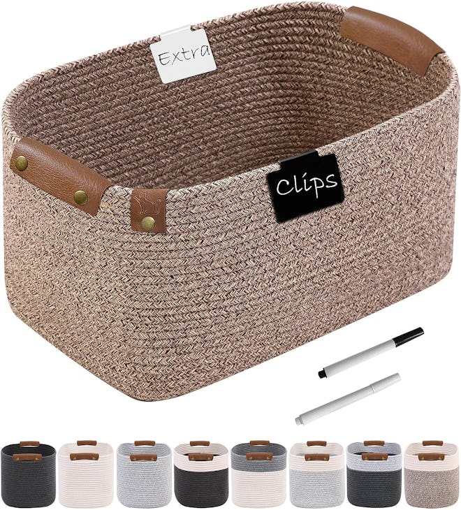 CHAT BLANC Cotton Rope Storage Basket