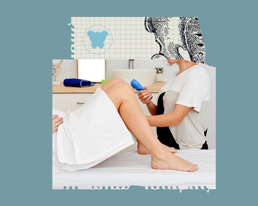 what to expect in pelvic floor physical therapy; side image of patient undergoing a pelvic floor phy...