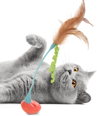 Petlinks Tippy Teaser Self Righting Rocking Feather Cat Toy