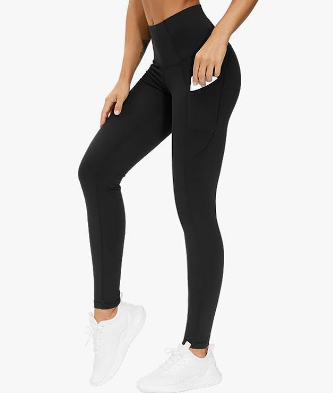 THE GYM PEOPLE Thick High Waist Yoga Pants with Pockets