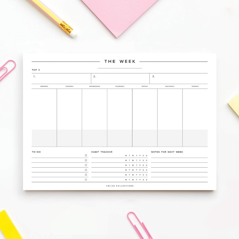 Bliss Collections Minimalist Weekly Planner