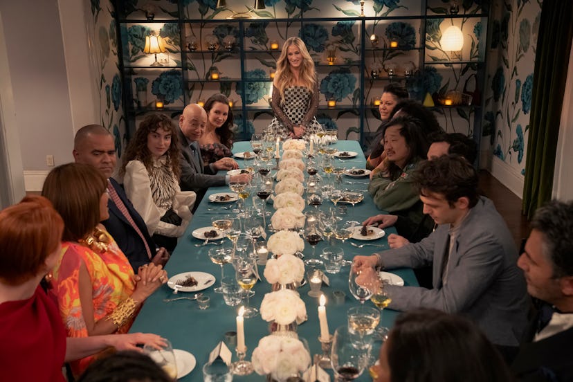 In the 'And Just Like That' Season 2 finale, Carrie (Sarah Jessica Parker) hosts a "last supper" wit...