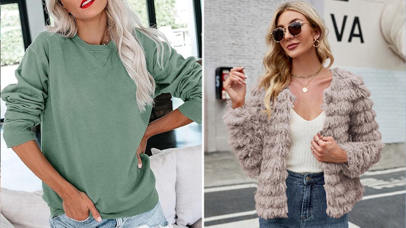 side by side image of two cozy pieces under $30