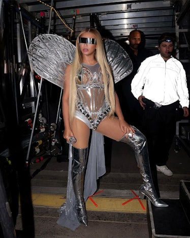 Beyoncé wears a custom Zigman look during her 'Renaissance' world tour.