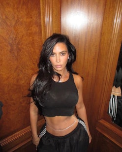 Kim Kardashian short bangs hairstyle